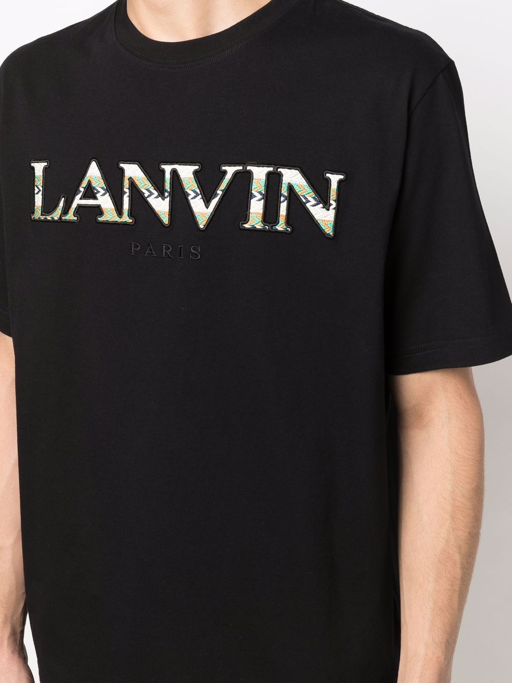 фото Lanvin футболка с вышитым логотипом