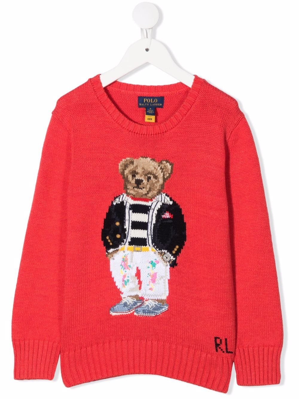 Ralph Lauren Kids Teddy Bear Motif Knitted Jumper - Farfetch