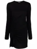 DSQUARED2 ruched longsleeved mini dress - Black