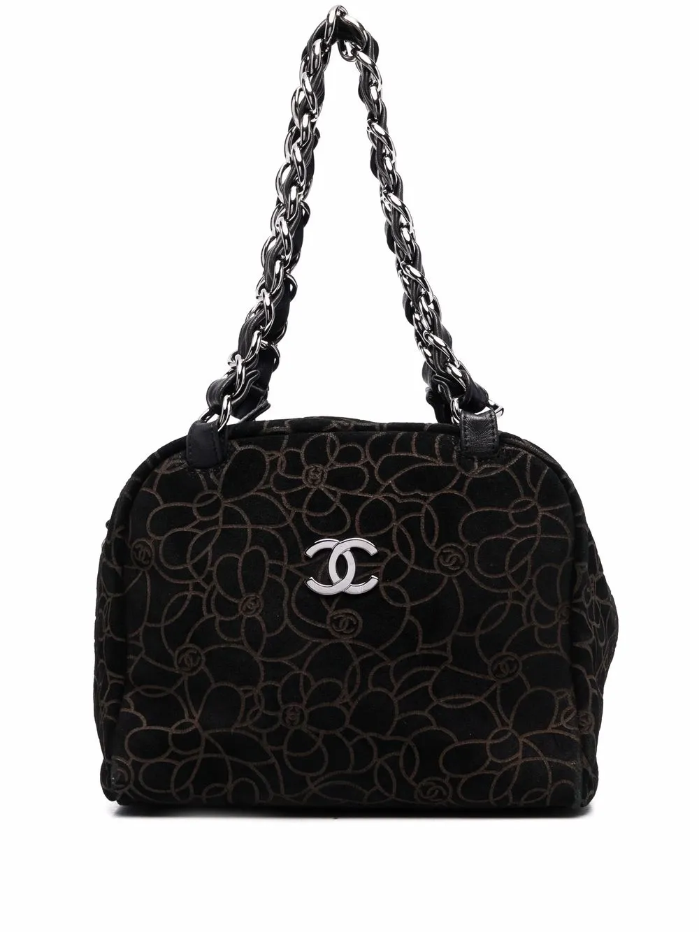 

Chanel Pre-Owned 2004-2005 Camélia-patterned tote bag - Black