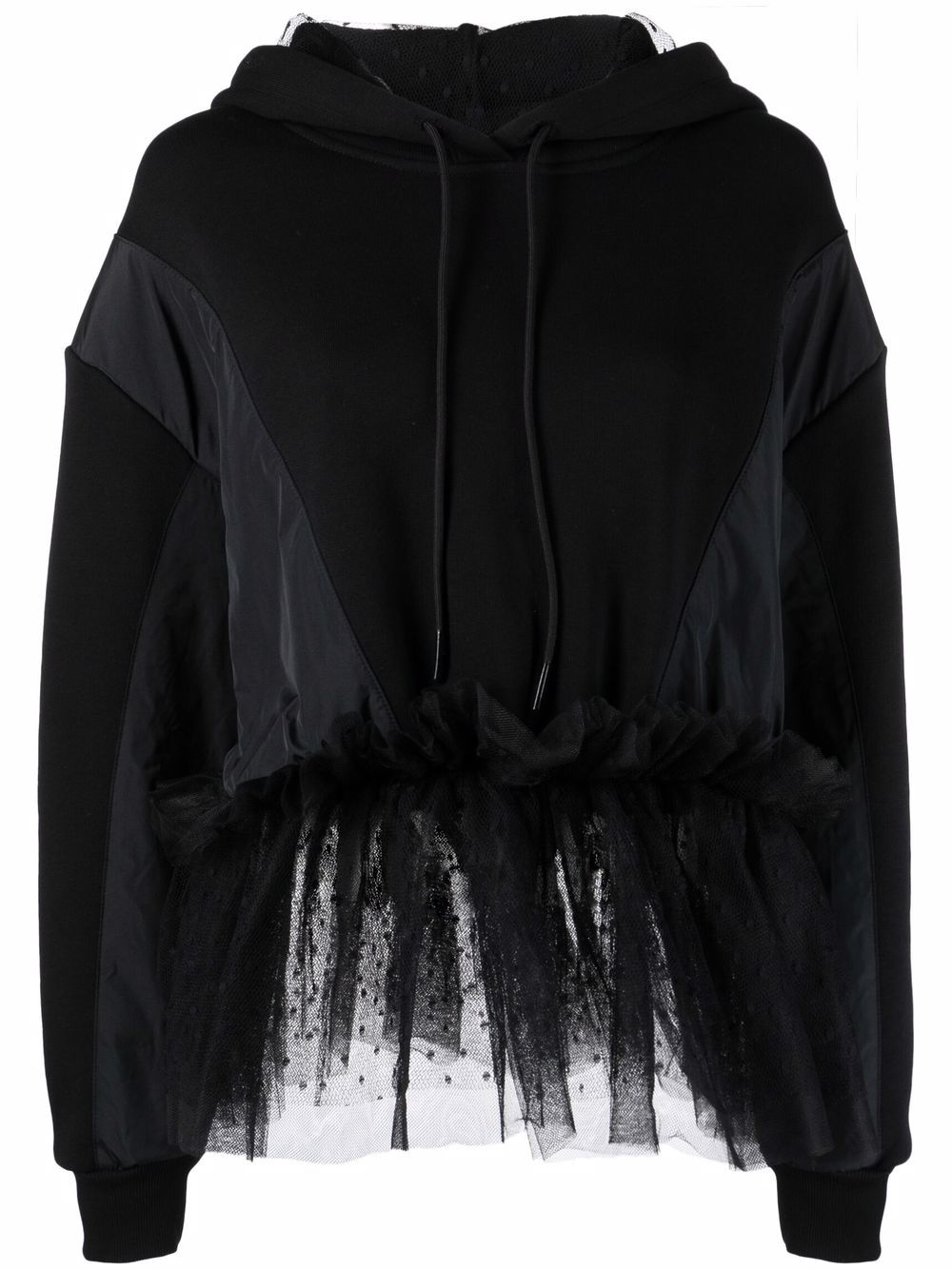 

RED Valentino hoodie oversize en Point D'esprit - Negro