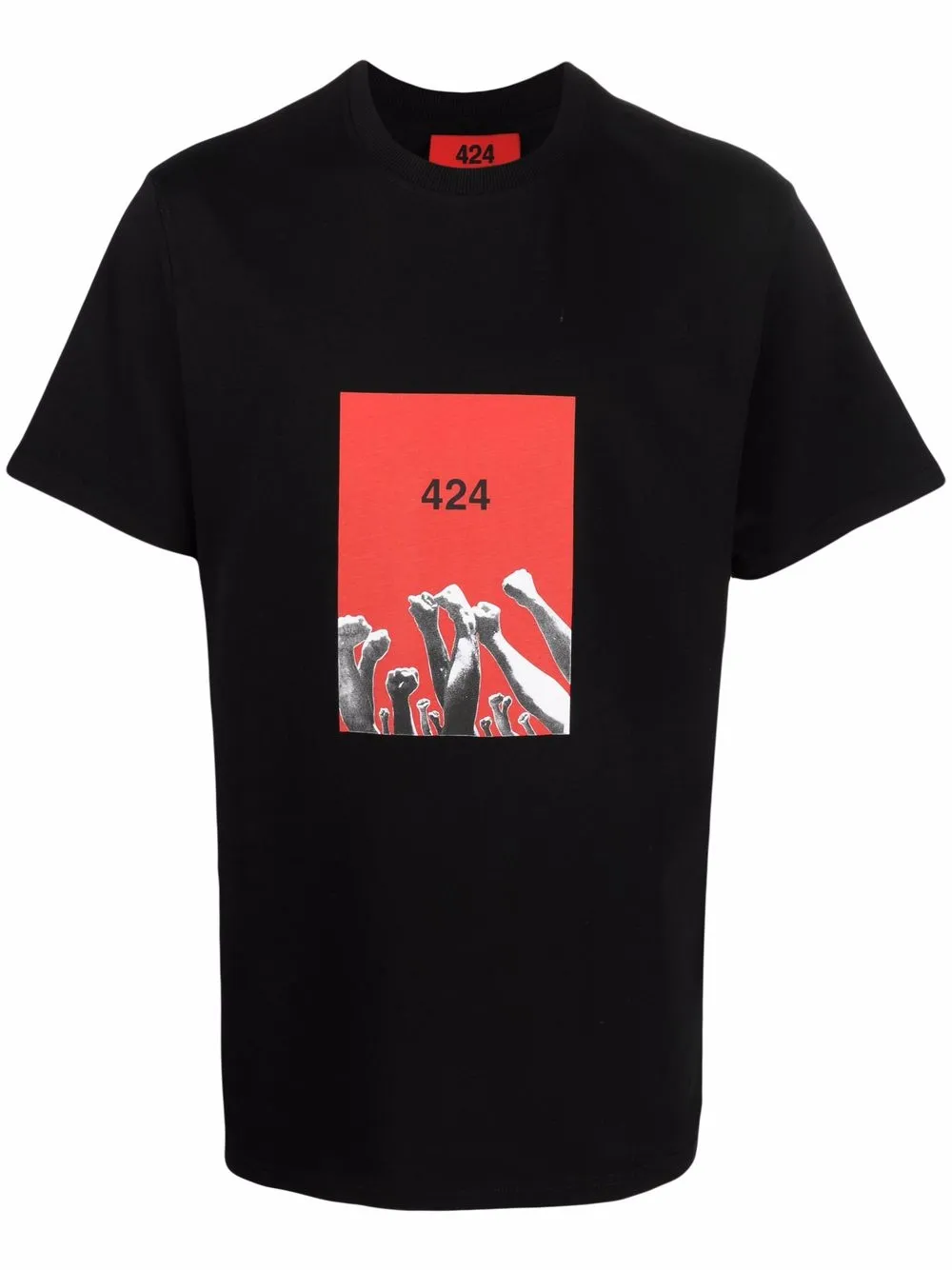 

424 playera con estampado gráfico - Negro