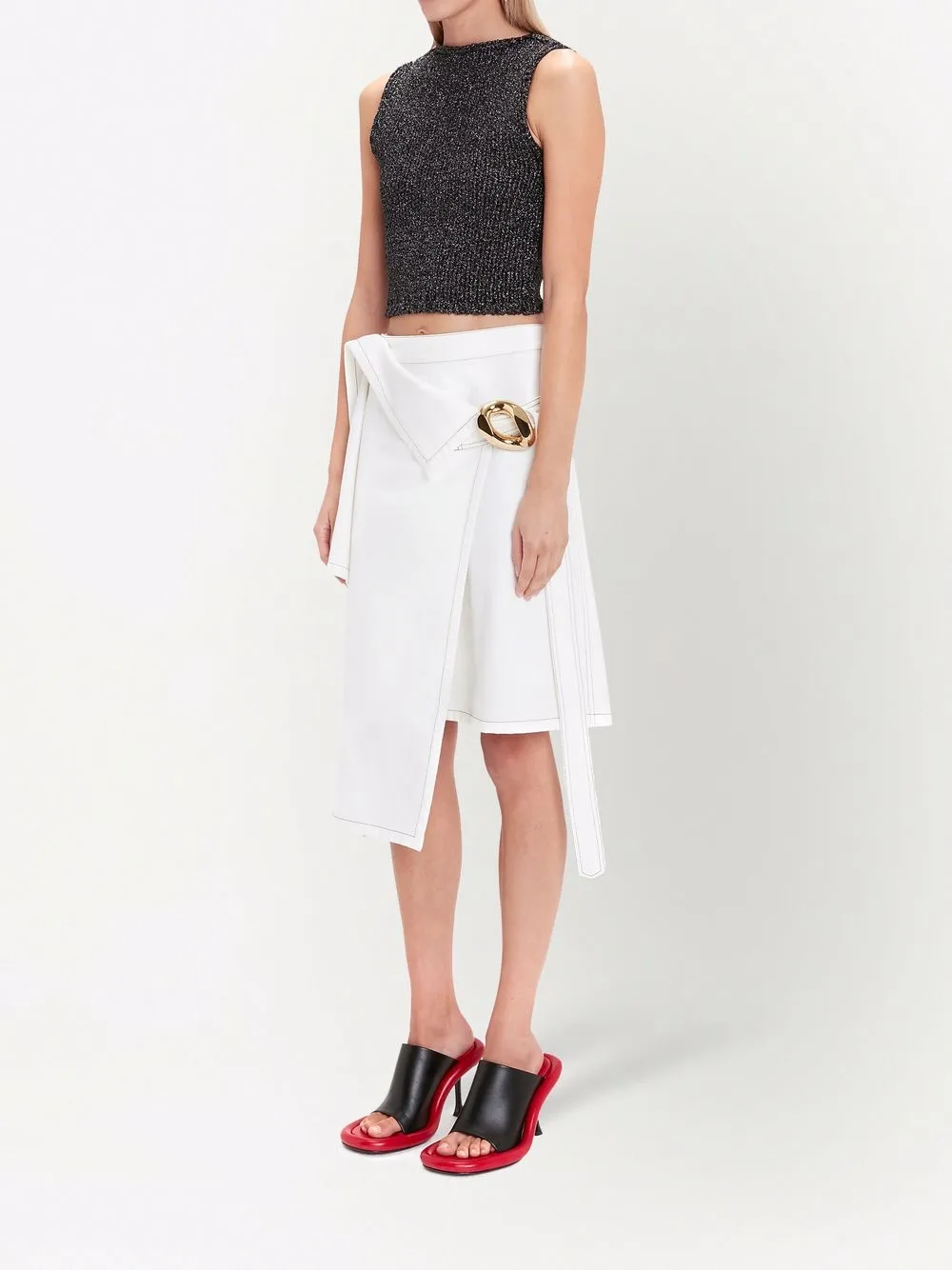 jw anderson 锁链细节垂坠牛仔半身裙 图 3