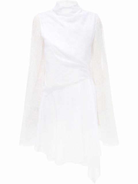 JW Anderson sheer-sleeve asymmetric dress Women