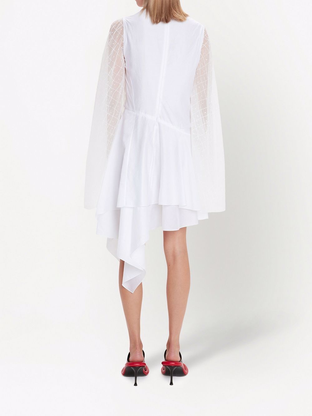 JW Anderson sheer-sleeve asymmetric dress Women