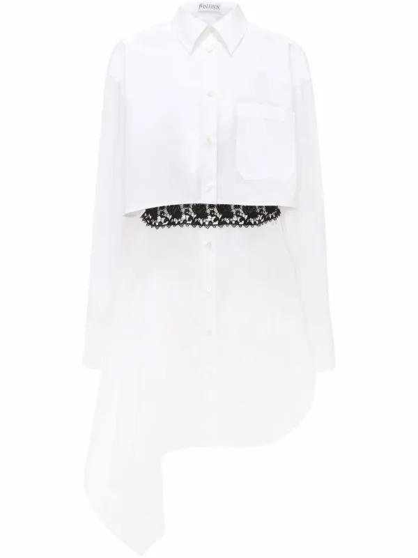 【送料&関税込】J.W. Anderson Lace Detail Shirt Dress Lace Detail Shirt Dress by JW Anderson | Rent the Runway