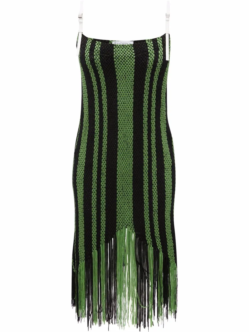 

JW Anderson vestido con detalle de flecos - Verde