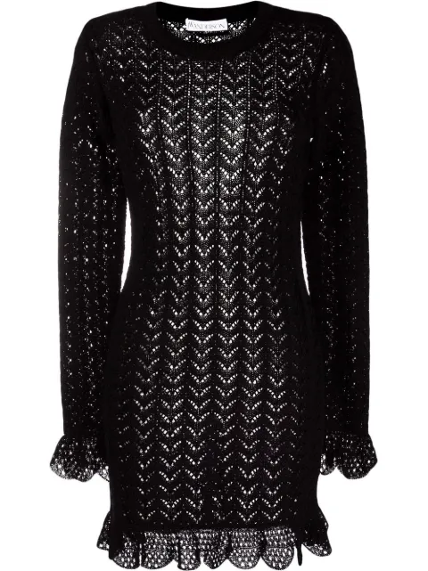 JW Anderson scalloped-edge knitted dress