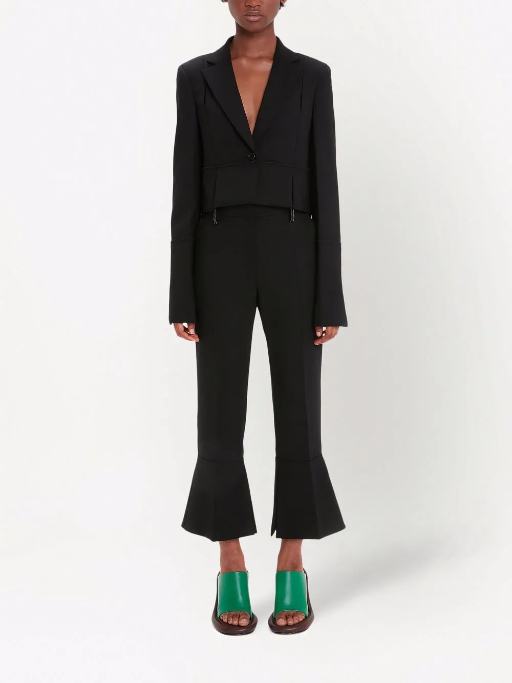 Cheap JW Anderson cropped flared trousers Women
