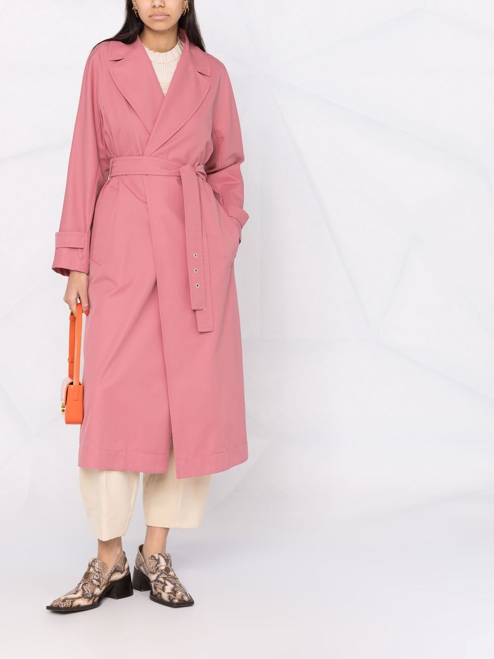 Max Mara Trenchcoat met ceintuur - Roze