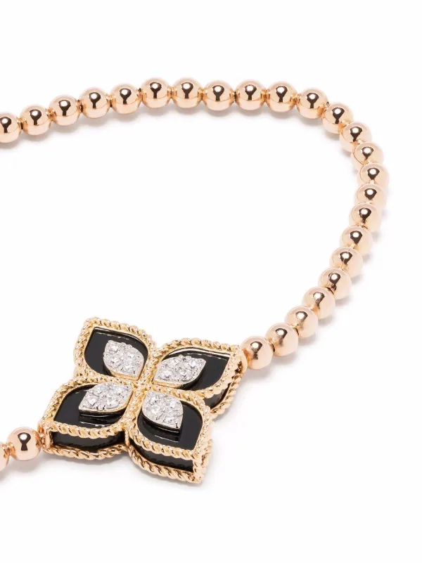 Roberto Coin 18kt Rose Gold Princess Flower multi-stone Bracelet