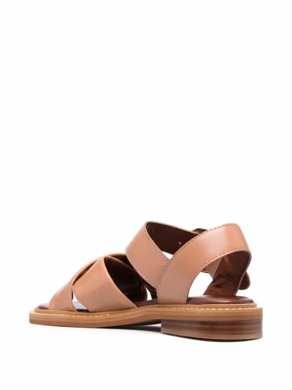 crossover flat sandals