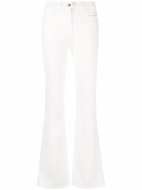 Patrizia Pepe logo patch flared jeans