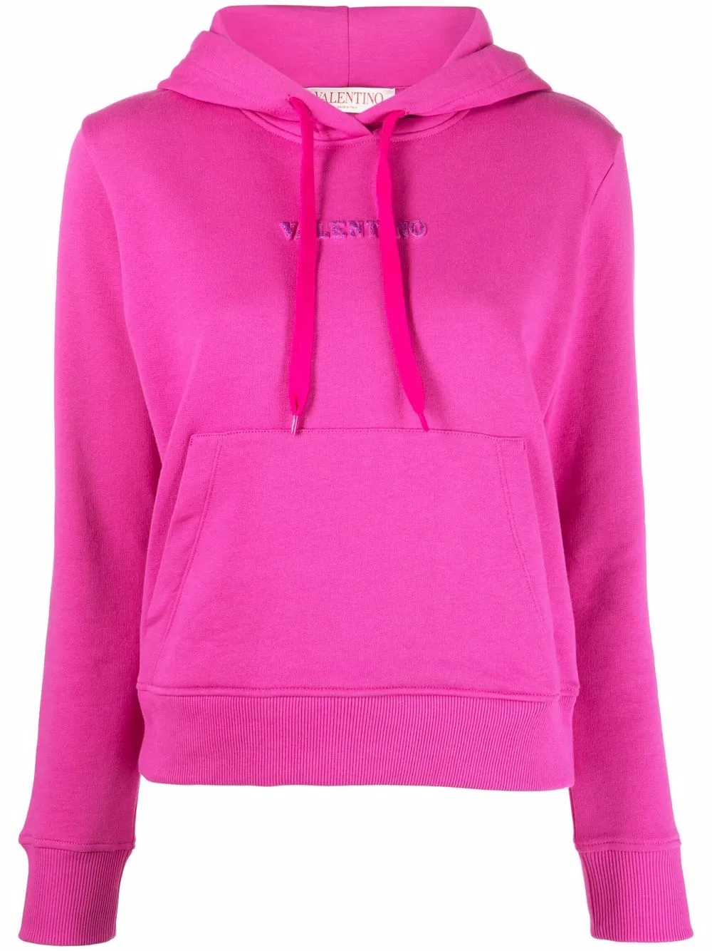 

Valentino hoodie con logo en relieve - Rosado