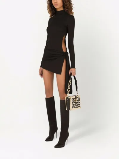ruched high neck mini dress | Dolce 