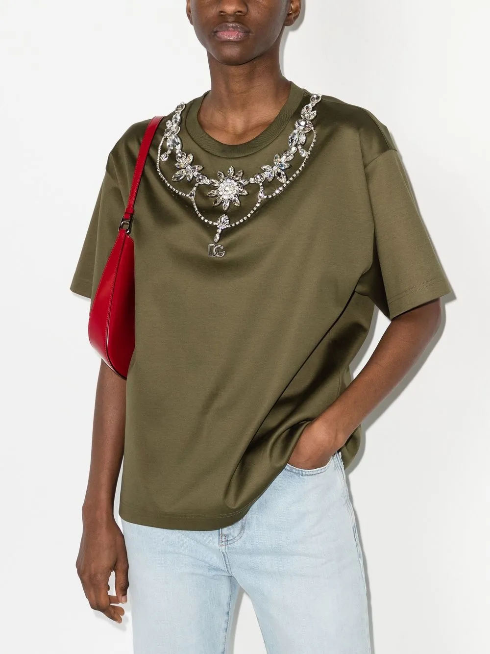 Dolce & Gabbana crystal-embellished short-sleeved T-shirt | T-Shirts & Jersey Shirts | Image 2