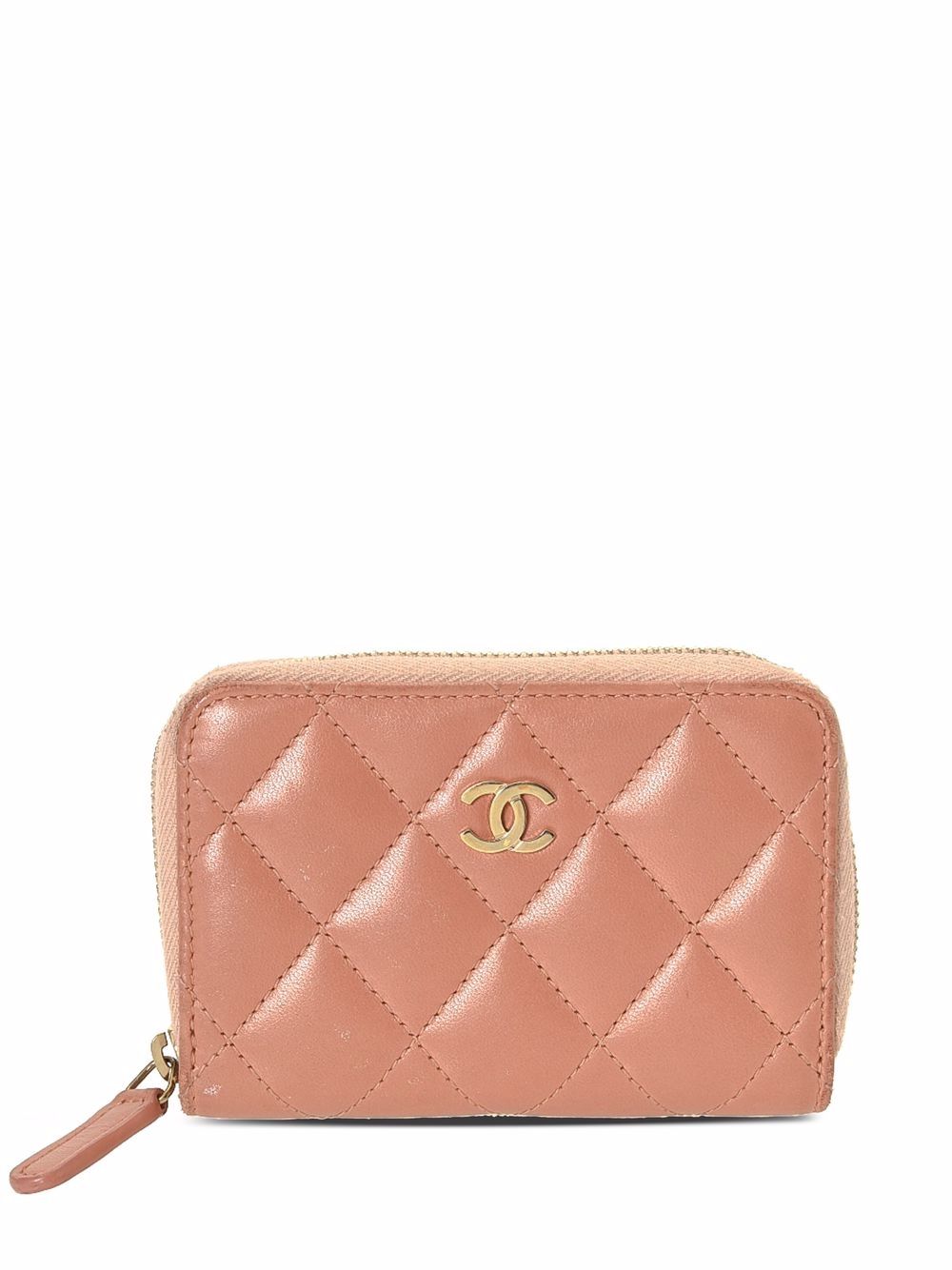 фото Chanel pre-owned стеганый кошелек с логотипом cc