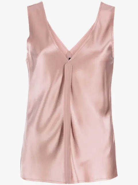 VOZ raw-cut silk tank top