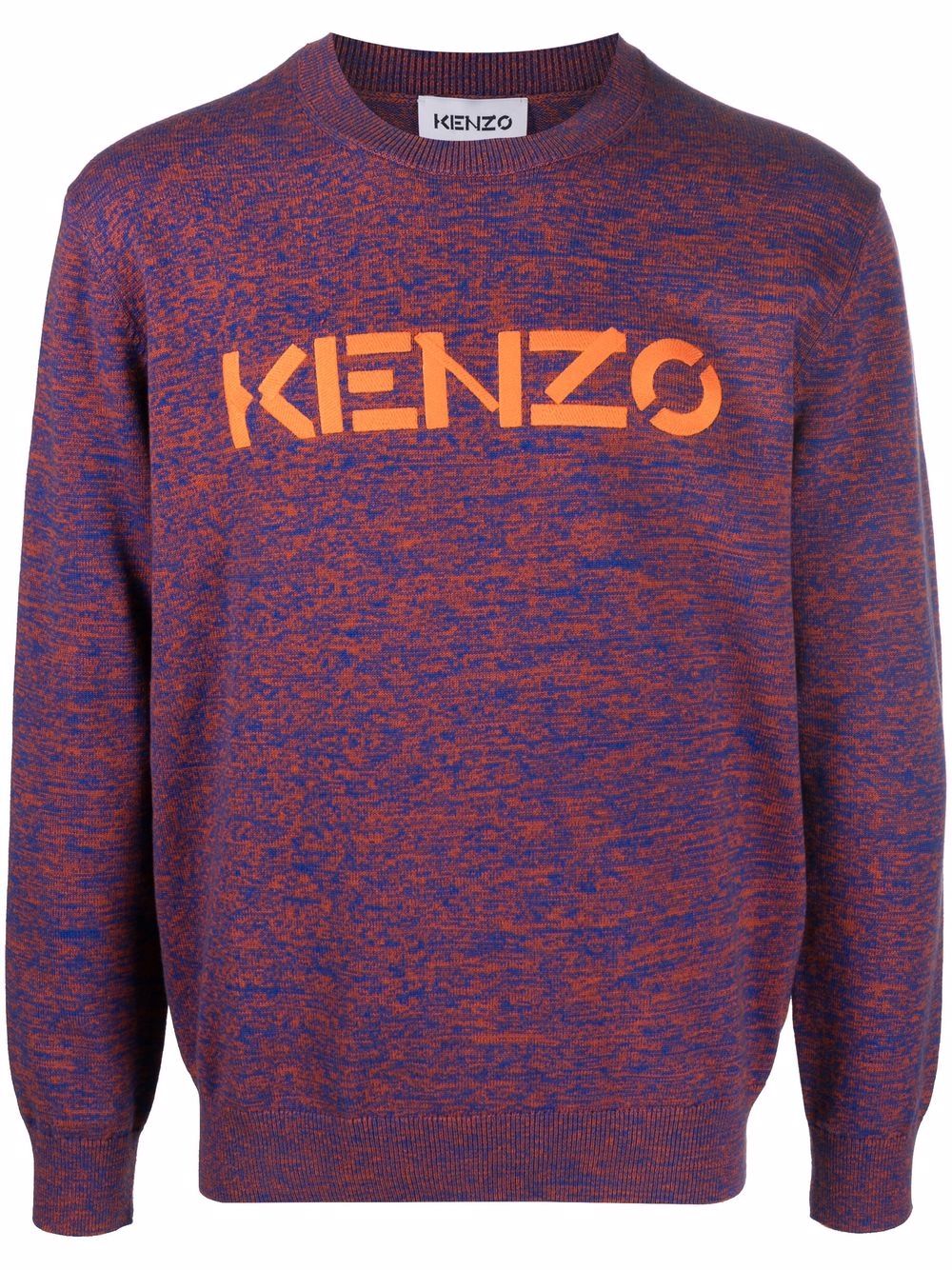 фото Kenzo logo embroidered marl-knit jumper