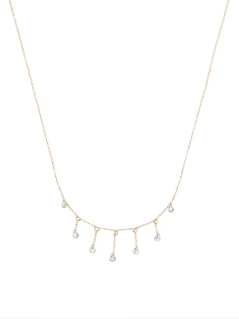 Persée 18kt yellow gold Bohème diamond drop necklace