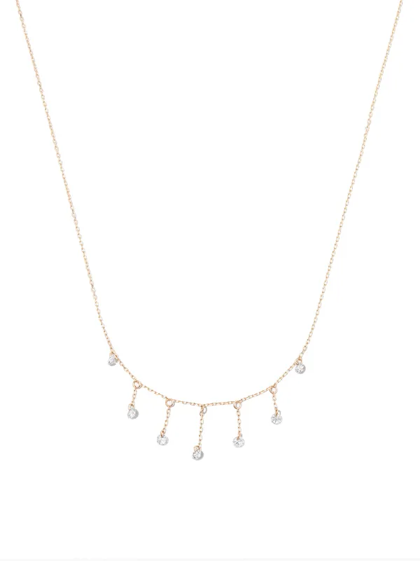 Persée 18kt Yellow Gold Bohème Diamond Drop Necklace