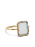 Persée 18kt yellow gold opal and diamond ring