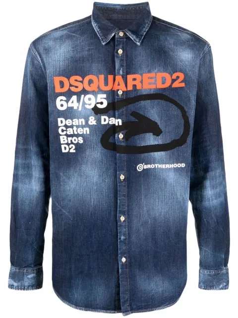 DSQUARED2 camisa con logo estampado