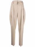 IRO belted high-waist trousers - Neutrals