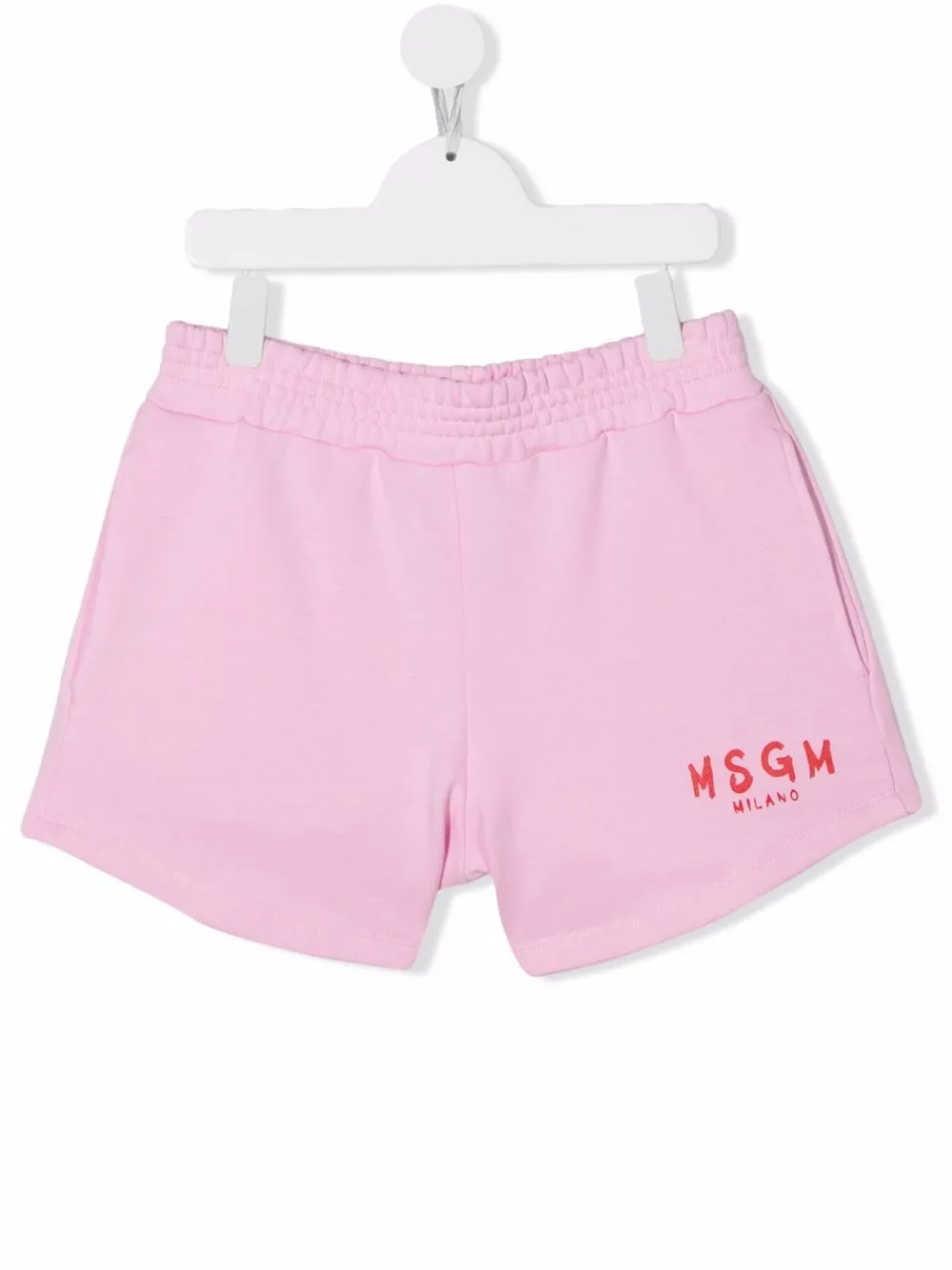 

MSGM Kids shorts con logo estampado - Rosado