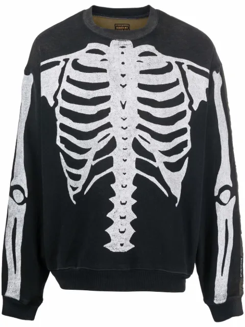 kapital 骷髅印花拼接卫衣