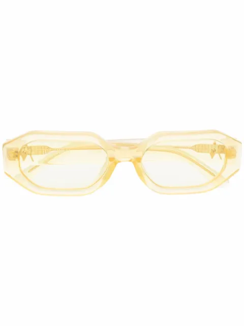 Linda Farrow x Attico Irene hexagonal-frame sunglasses