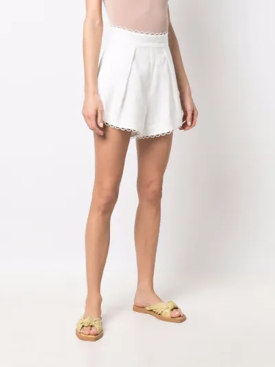 ZIMMERMANN scalloped-edge shorts white 