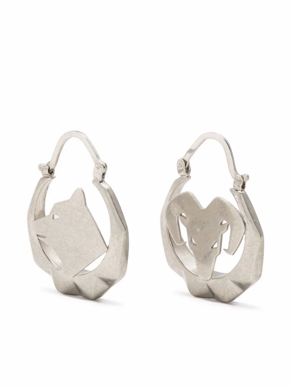 

Maison Margiela aretes con detalle grabado - Plateado