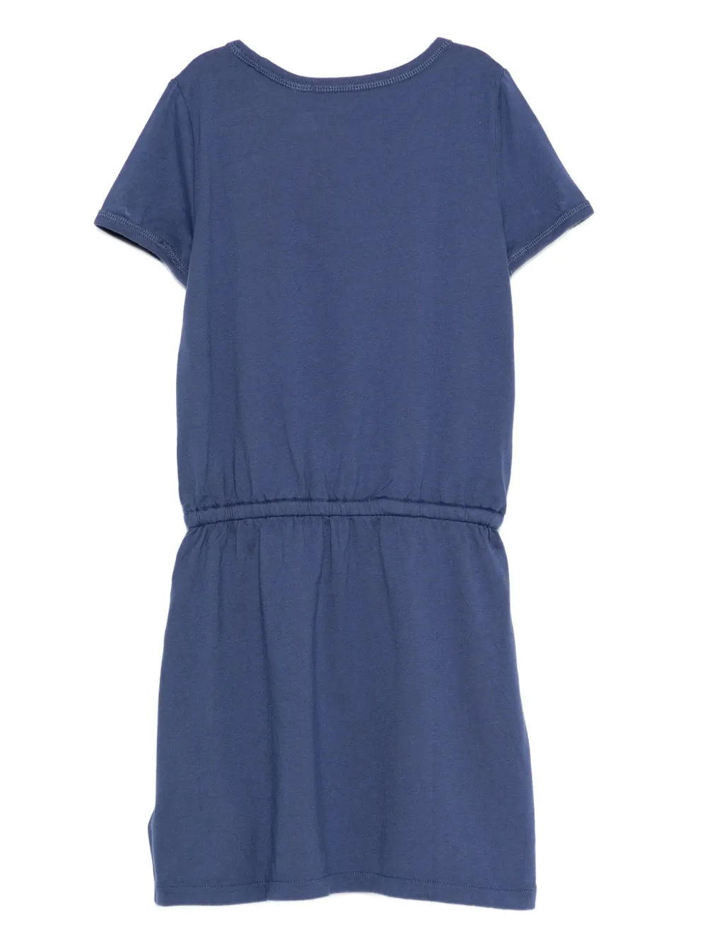 Polo Ralph Lauren Bear-print Drawstring-waist Dress In Blue