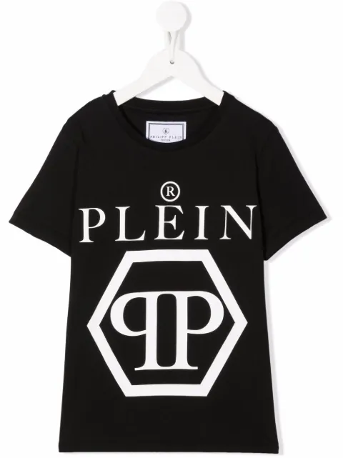 Philipp Plein Junior playera con logo estampado