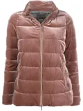 Geox velvet-finish puffer jacket - Pink