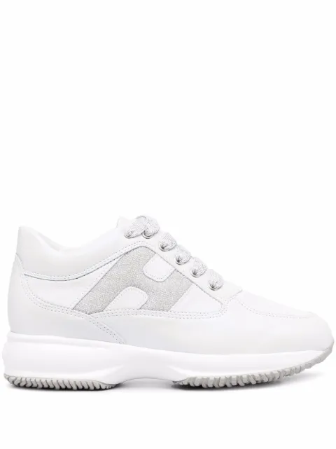 Hogan logo-patch lace-up sneakers