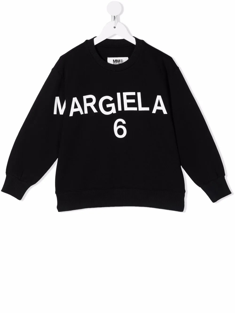 

MM6 Maison Margiela Kids sudadera con logo estampado - Negro