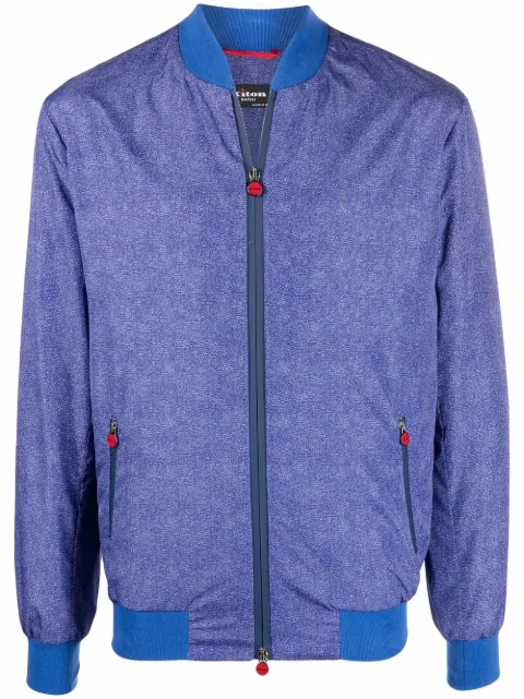 Shop Kiton zip-up bomber jacket with 