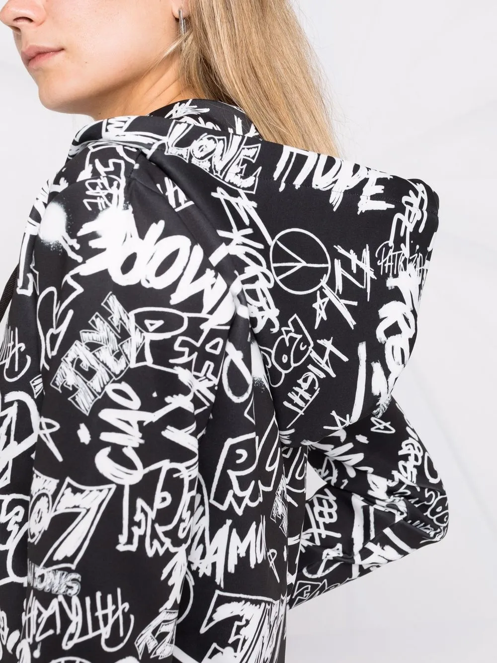 фото Patrizia pepe doodle print zip hoodie