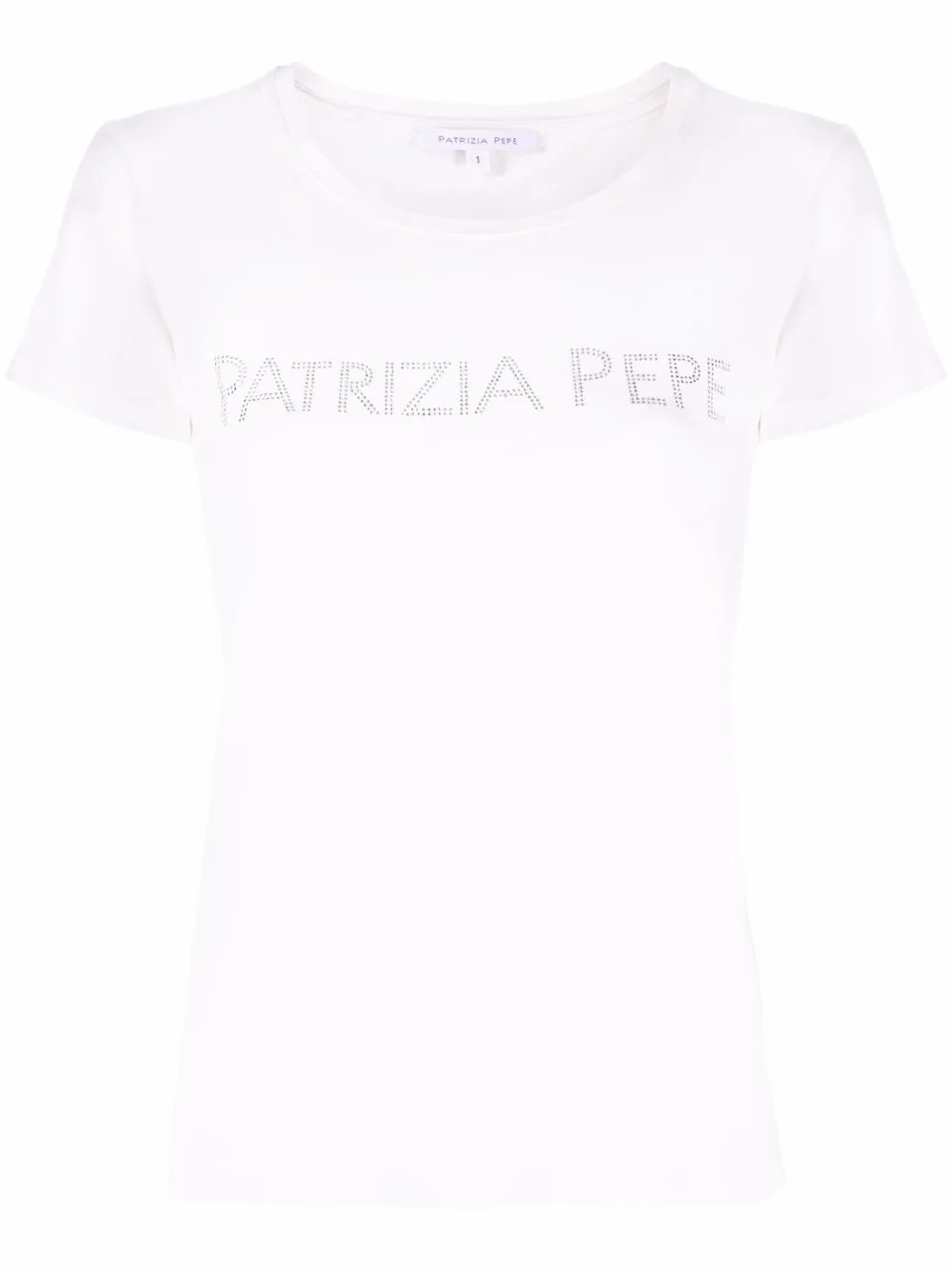 

Patrizia Pepe playera con logo con apliques - Blanco