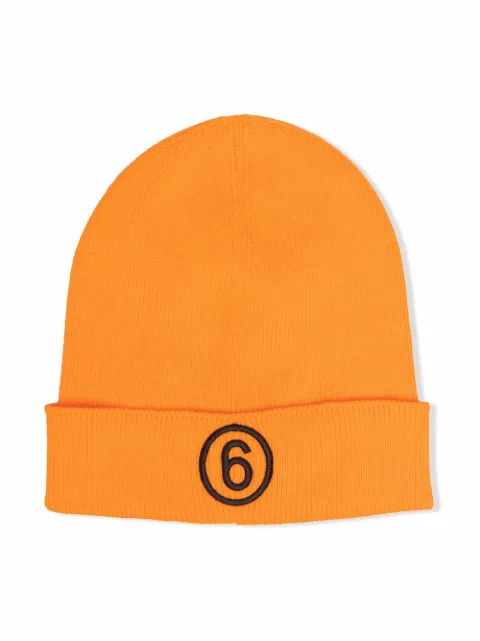 MM6 Maison Margiela Kids embroidered logo beanie