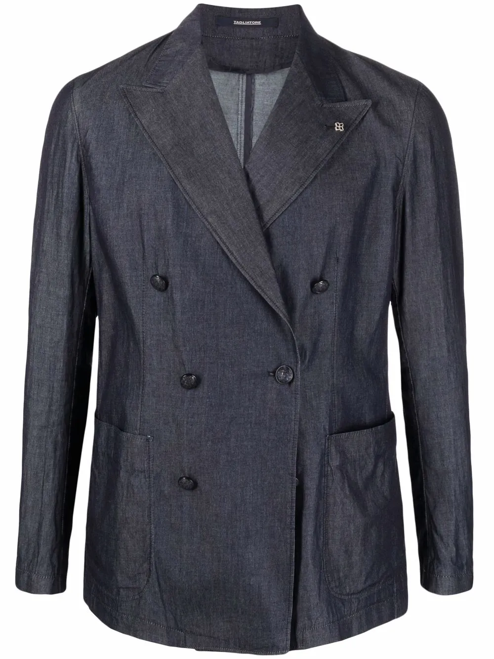 

Tagliatore double-breasted cotton blazer - Blue