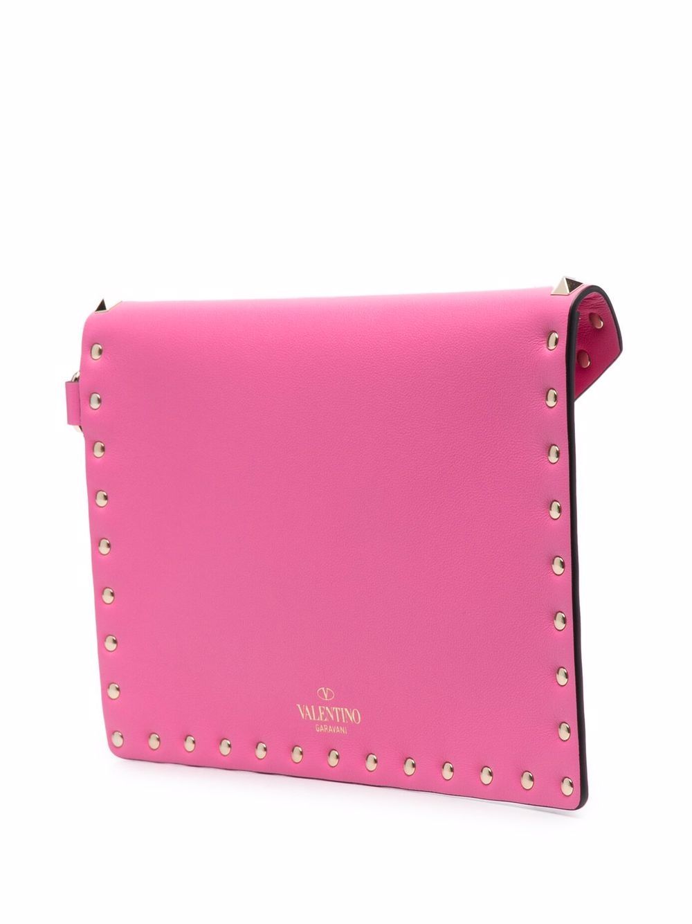 фото Valentino garavani rockstud leather clutch bag