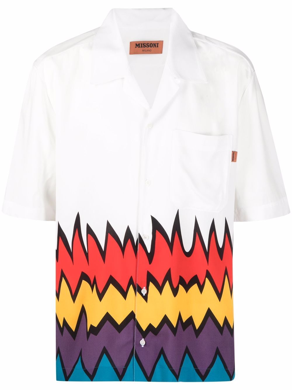 

Missoni camisa con estampado en zigzag - Blanco