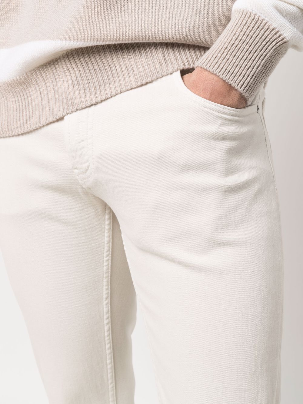 фото Eleventy five-pocket cotton straight-leg trousers