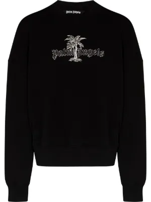 Palm Angels logo-embroidered Jumper | Black | FARFETCH ZA