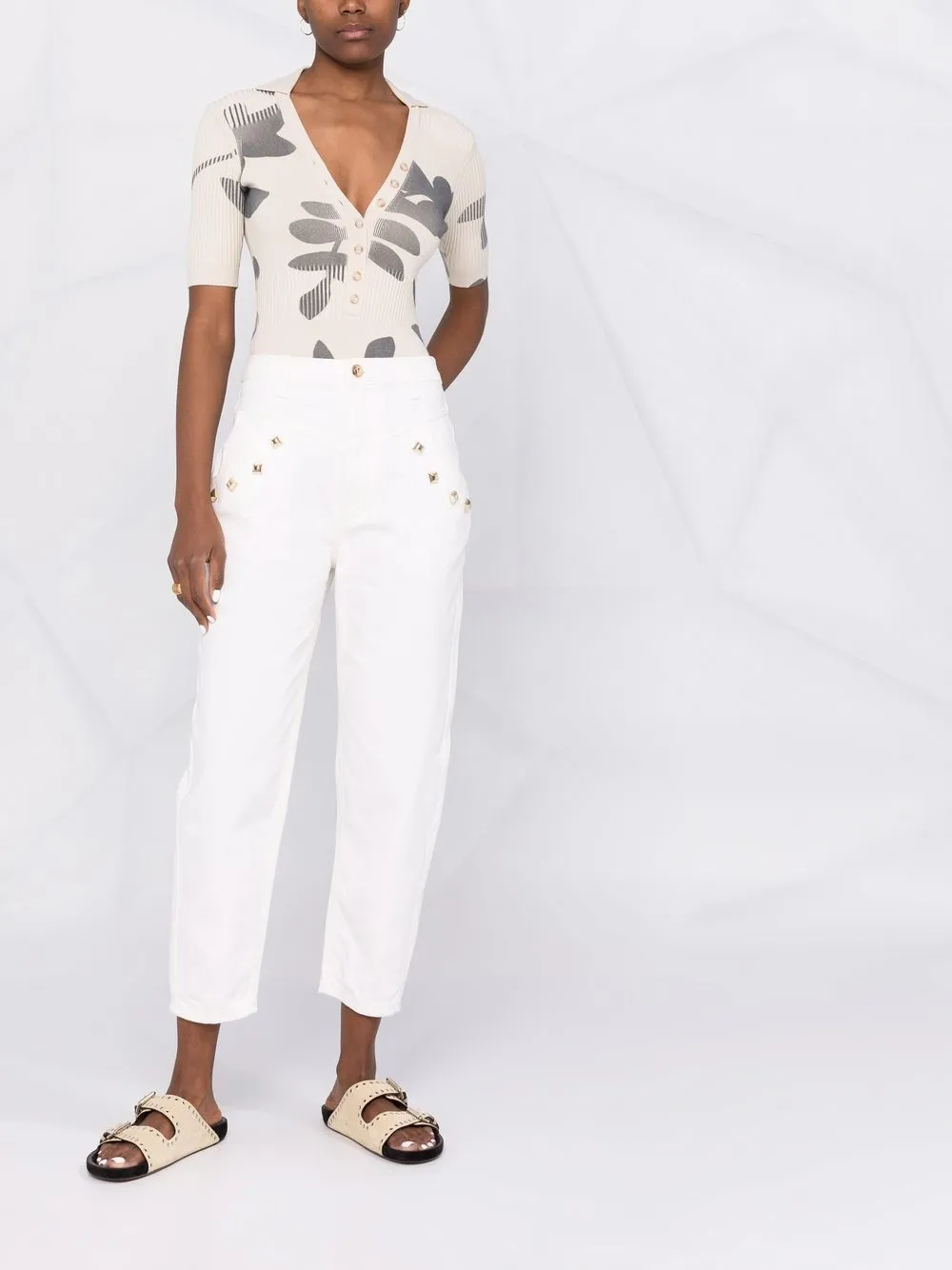 TWINSET Straight broek - Beige