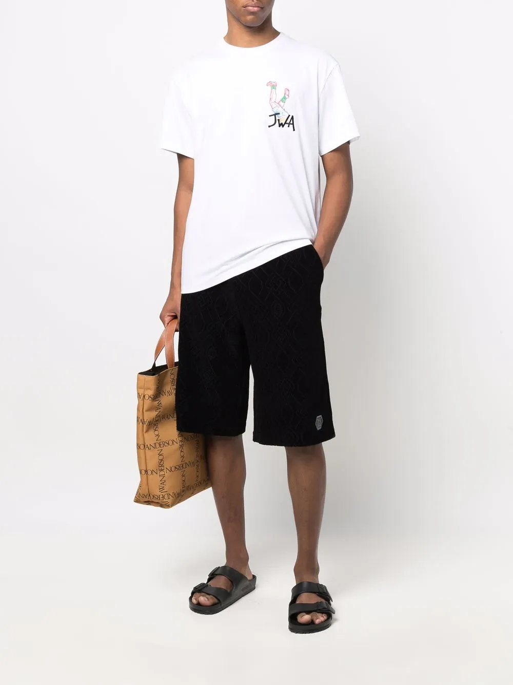 фото Jw anderson футболка с вышитым логотипом