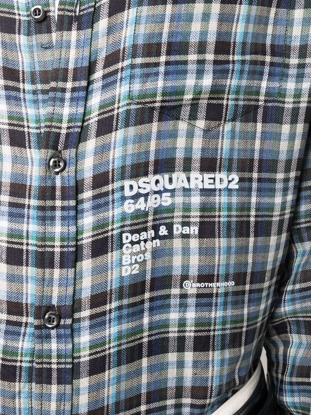 фото Dsquared2 льняная рубашка relax dan в клетку